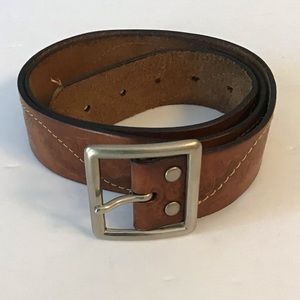 Buckle Genuine Leather Belt. Does not have a removable buckle
